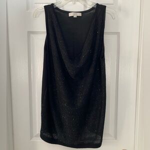 LOFT black sequin shell/tank - women’s XL